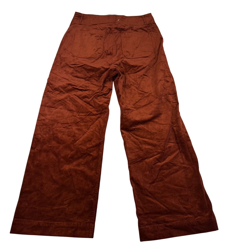 Matty M Womens Rust Brown Corduroy Wide Leg HighRise Pants Size M MD9694-872USOM - Picture 2 of 8